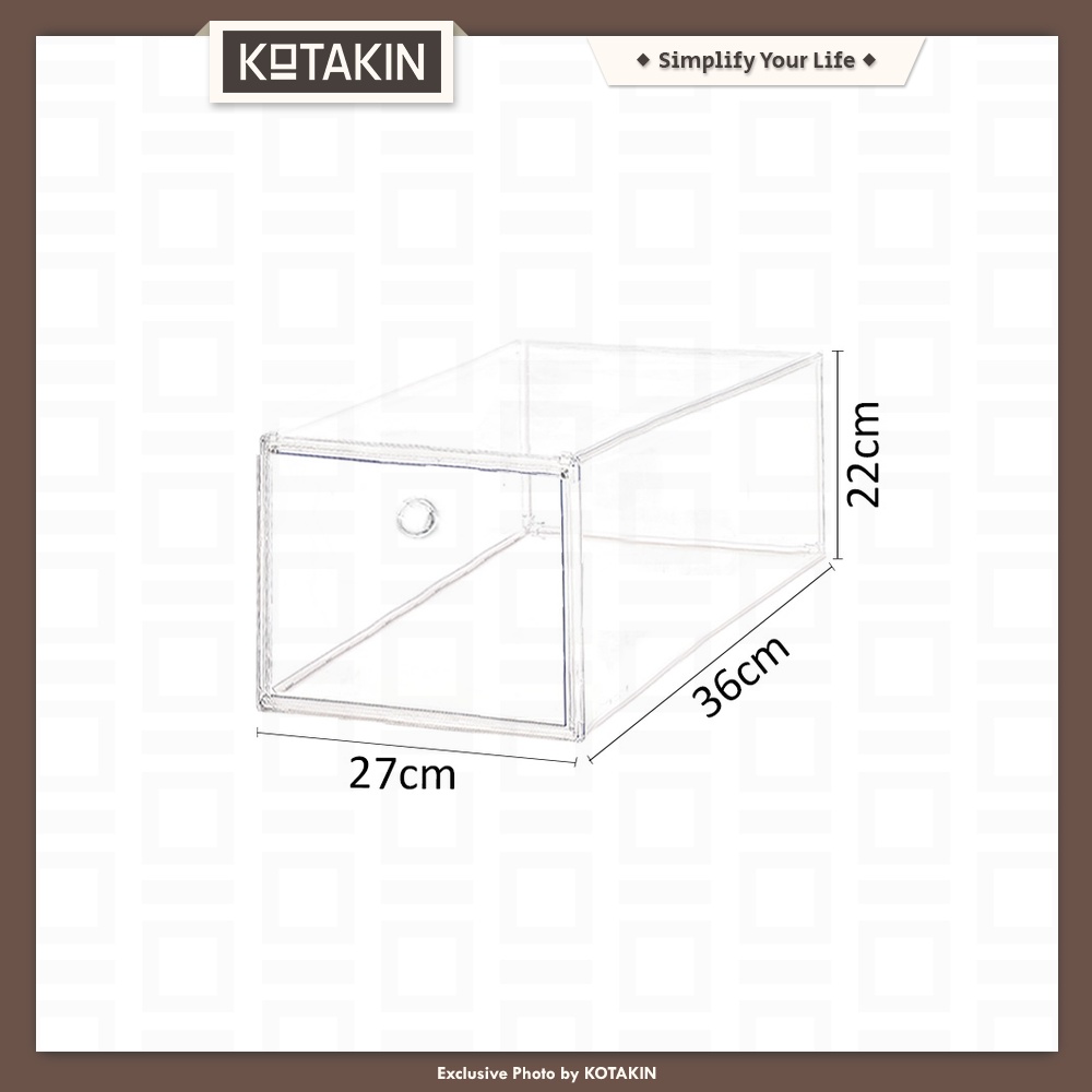 Kotak Sepatu Serbaguna Rak Transparan Akrilik